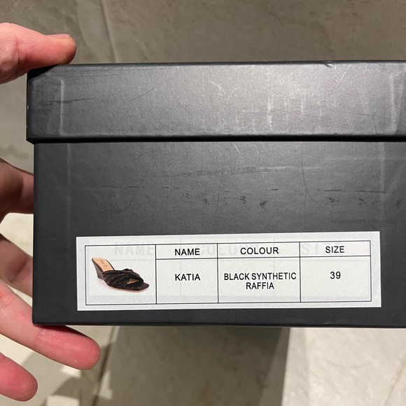 Silent D Black Katia Wedge Sandals - Picture 2 of 5